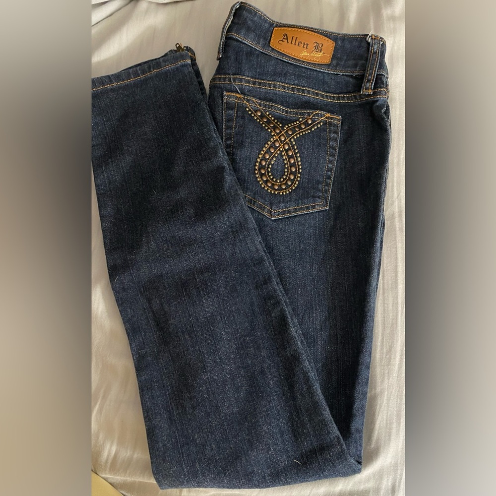 Allen B. By Allen Schwartz Bedazzled Embellished Denim Skinny Jeans size 4 NWOT